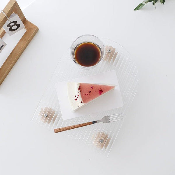 Wind Wooden Feet Acrylic Corrugated Tray - Tray - Delicors