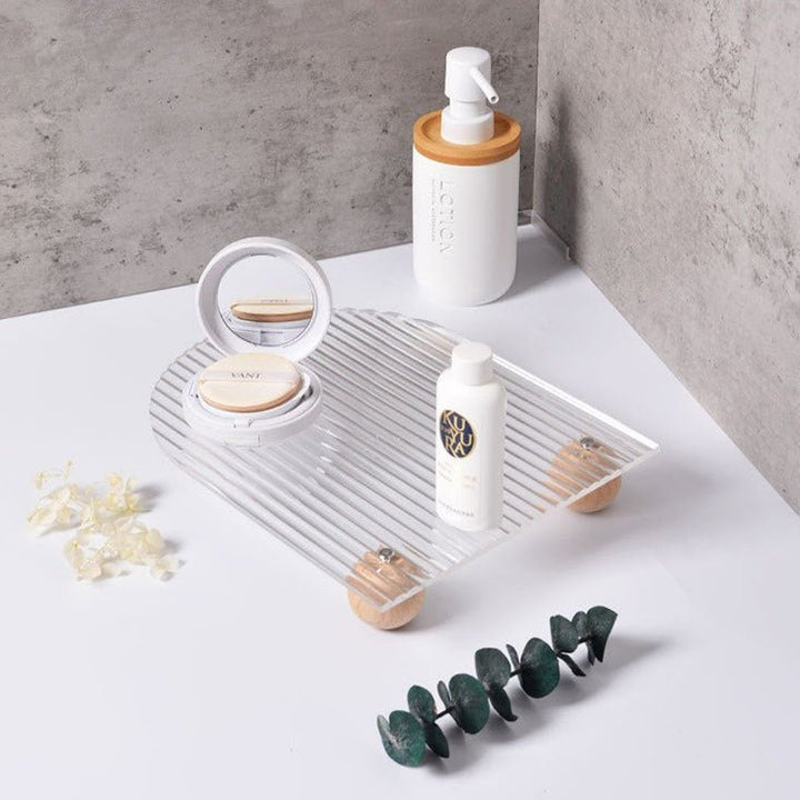 Wind Wooden Feet Acrylic Corrugated Tray - Tray - Delicors
