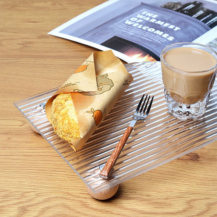 Wind Wooden Feet Acrylic Corrugated Tray - Tray - Delicors