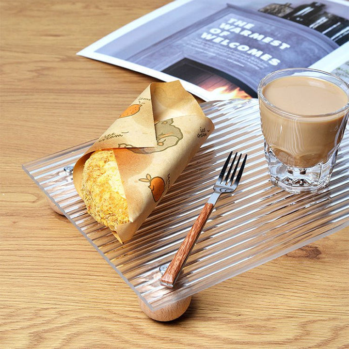 Wind Wooden Feet Acrylic Corrugated Tray - Tray - Delicors