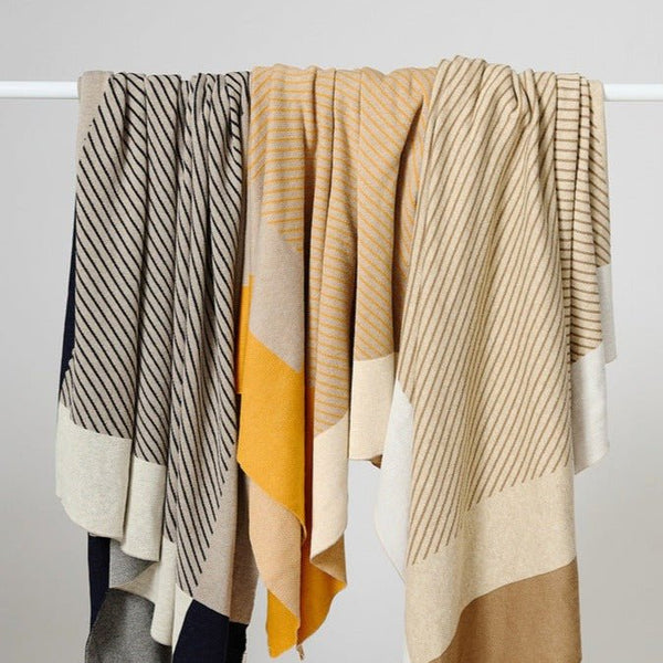 Woolen Stripe Blanket - Throw - Delicors