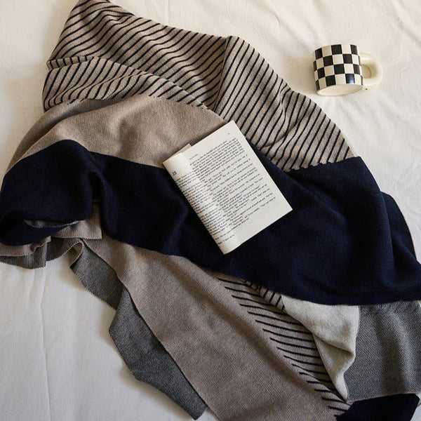 Woolen Stripe Blanket - Throw - Delicors