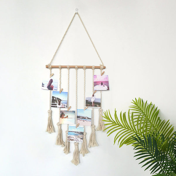 Photo Display Macrame Wall Decor