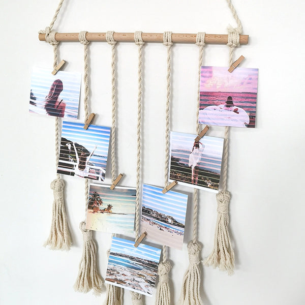 Photo Display Macrame Wall Decor