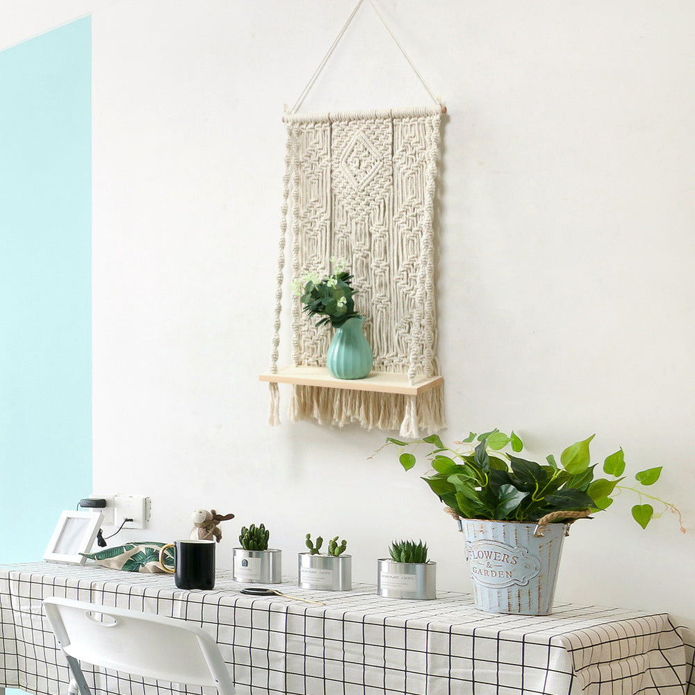 Handwoven Shelf Macrame Wall Decor
