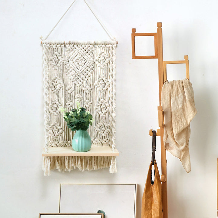 Handwoven Shelf Macrame Wall Decor