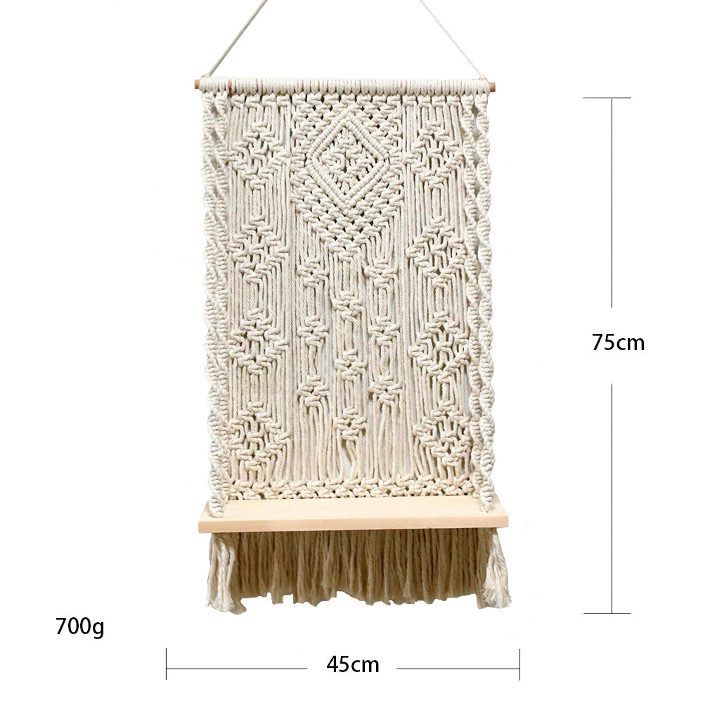 Handwoven Shelf Macrame Wall Decor