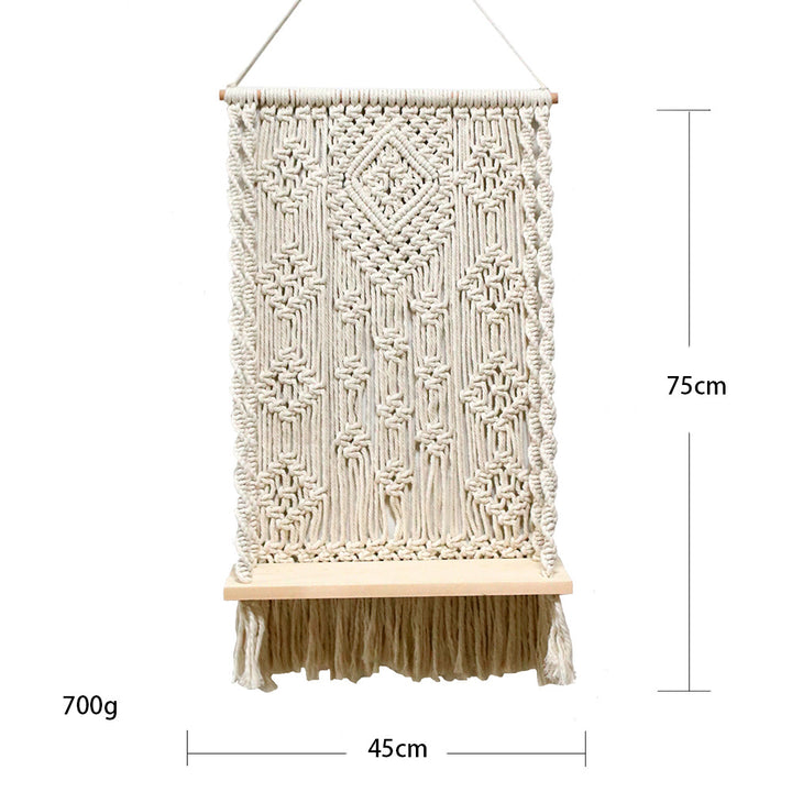 Handwoven Shelf Macrame Wall Decor