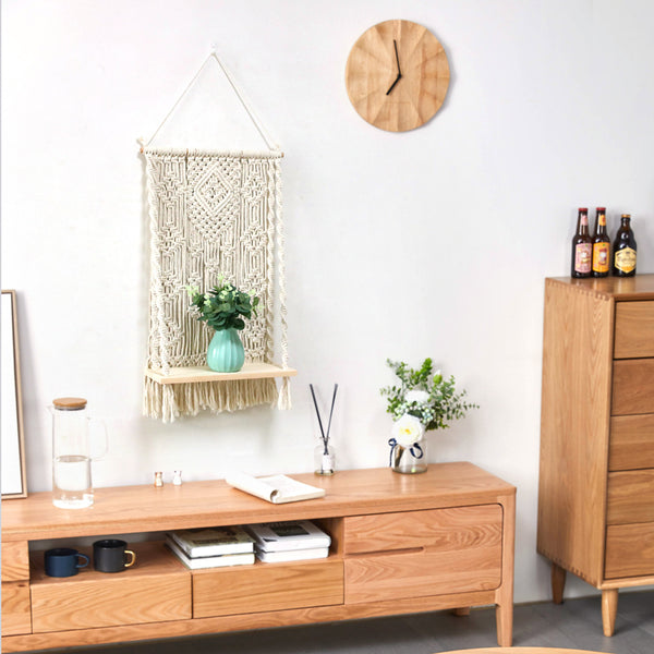 Get Handwoven Shelf Macrame Wall Decor
