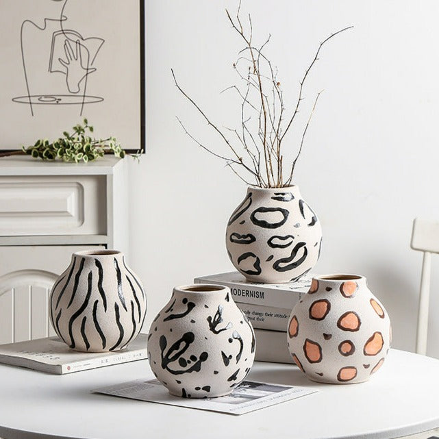 Charming Wildlife Ceramic Vase