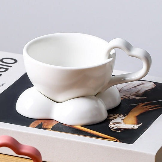 Big Heart Ceramic Teacup Set