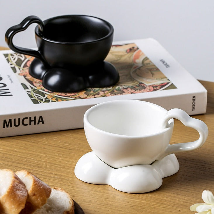 Big Heart Ceramic Teacup Set