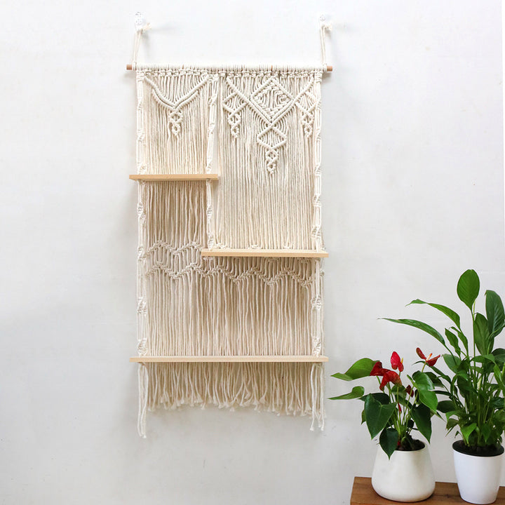 Shelf Rack Macrame Wall Decor