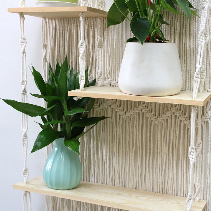 Shelf Rack Macrame Wall Decor