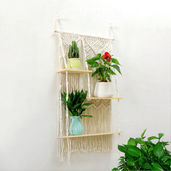 Shelf Rack Macrame Wall Decor
