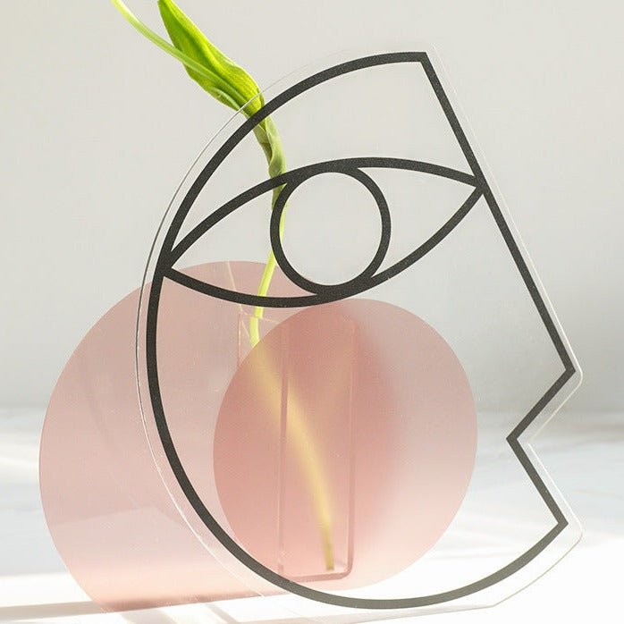 Abstract Face Acrylic Vase -Vase- Delicors