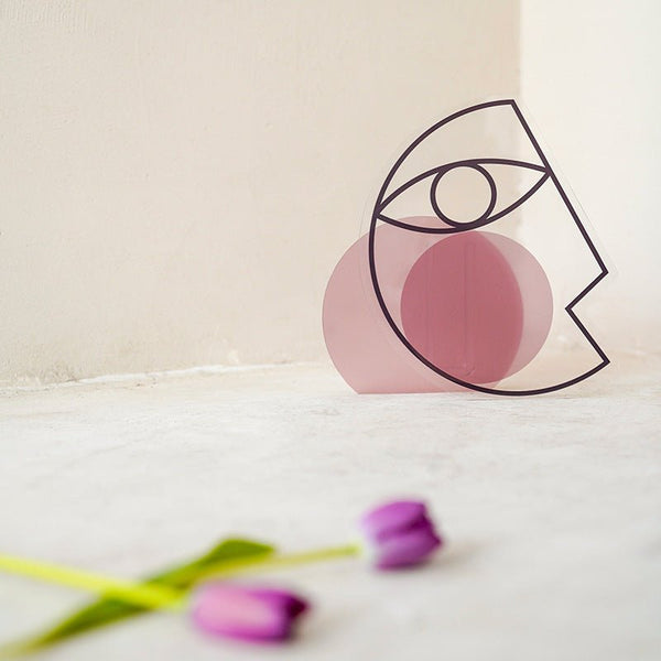 Abstract Face Acrylic Vase -Vase- Delicors