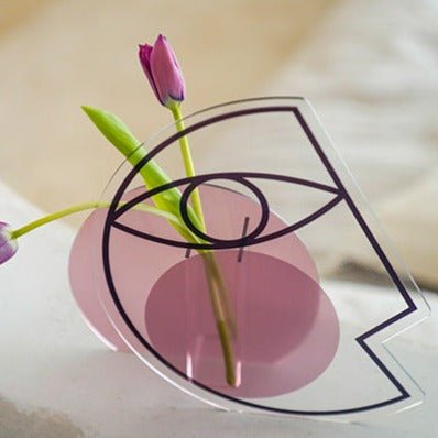 Abstract Face Acrylic Vase -Vase- Delicors