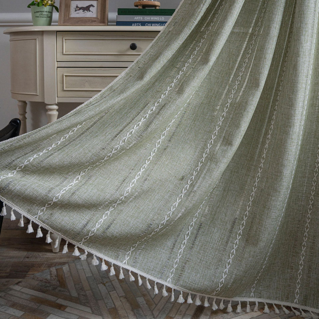 Allora Crochet Panel Curtain -Curtain- Delicors