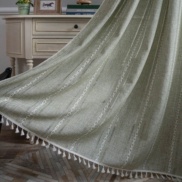 Allora Crochet Panel Curtain -Curtain- Delicors