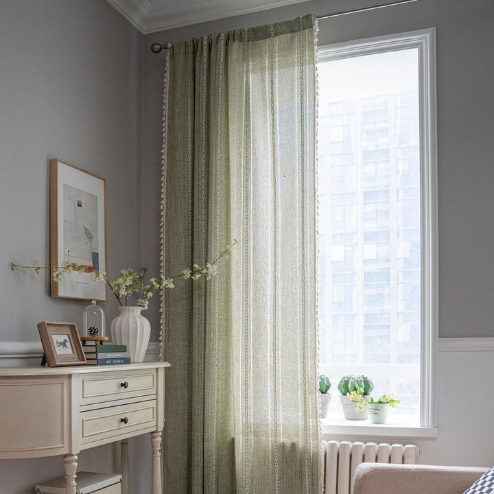 Allora Crochet Panel Curtain -Curtain- Delicors