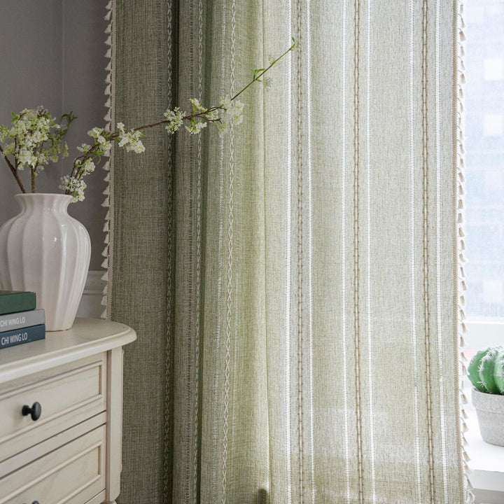 Allora Crochet Panel Curtain -Curtain- Delicors