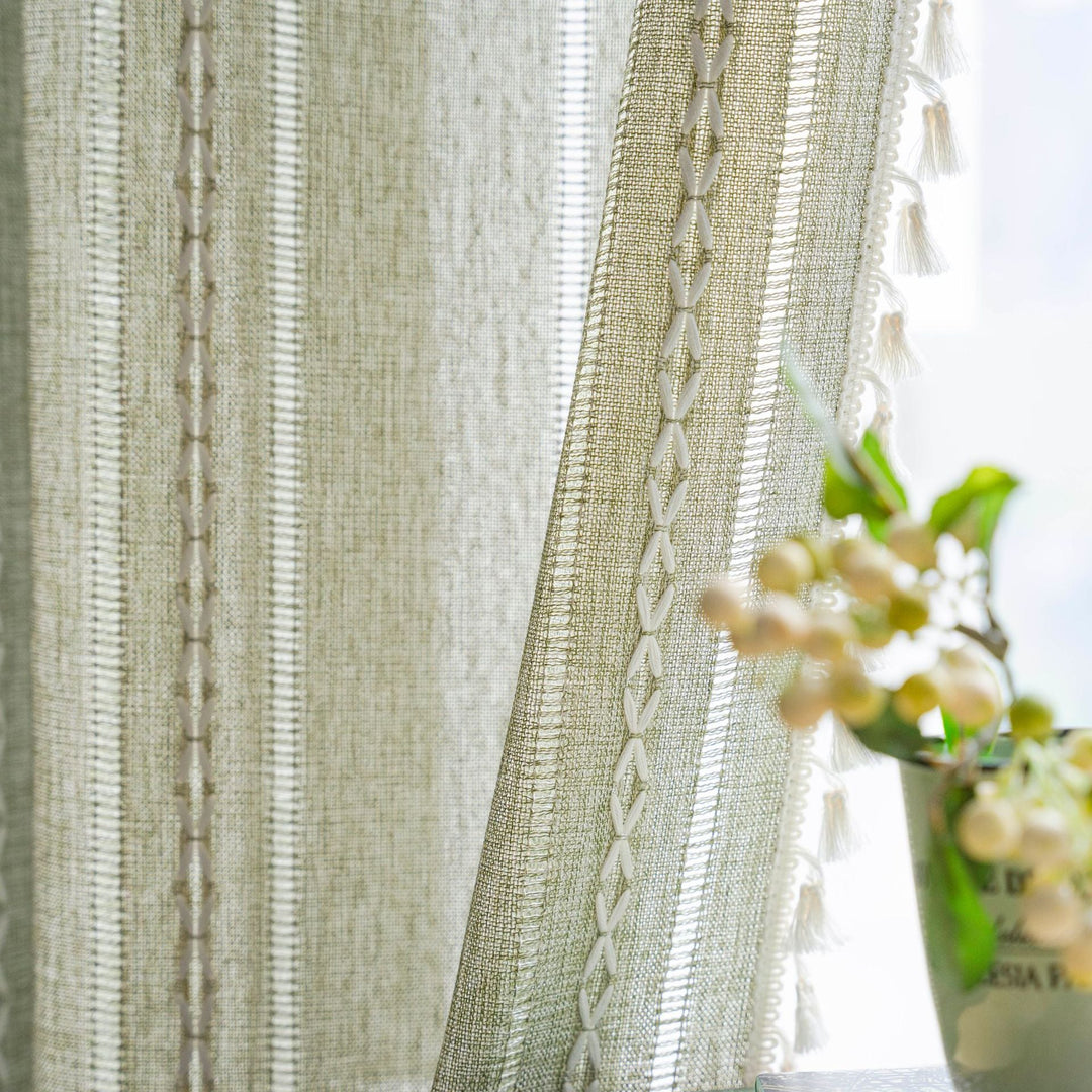 Allora Crochet Panel Curtain -Curtain- Delicors