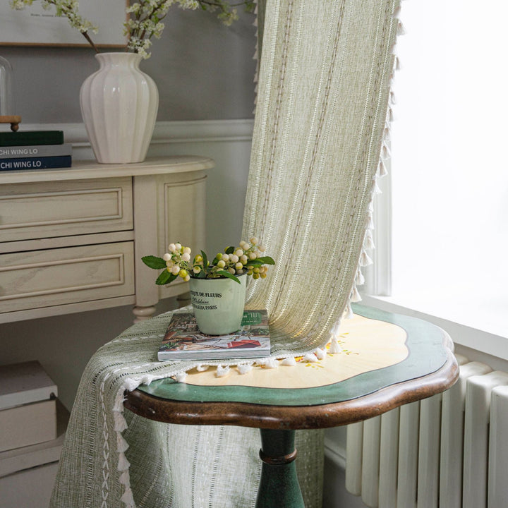 Allora Crochet Panel Curtain -Curtain- Delicors