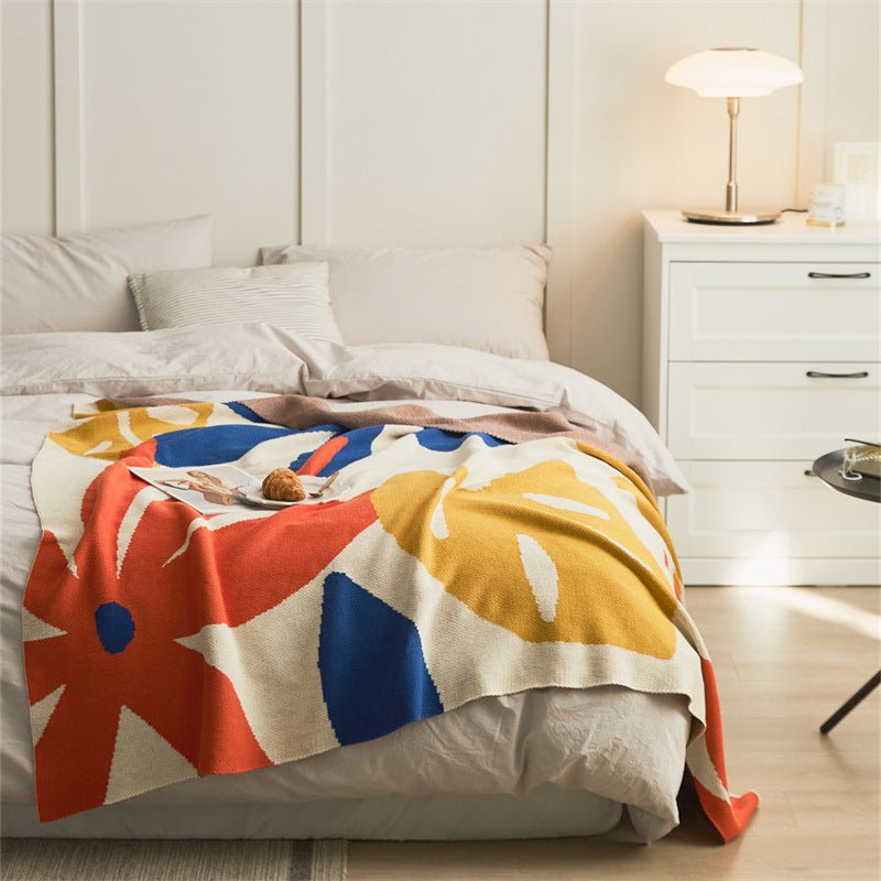 Apricot Leaves Blanket -Throw- Delicors