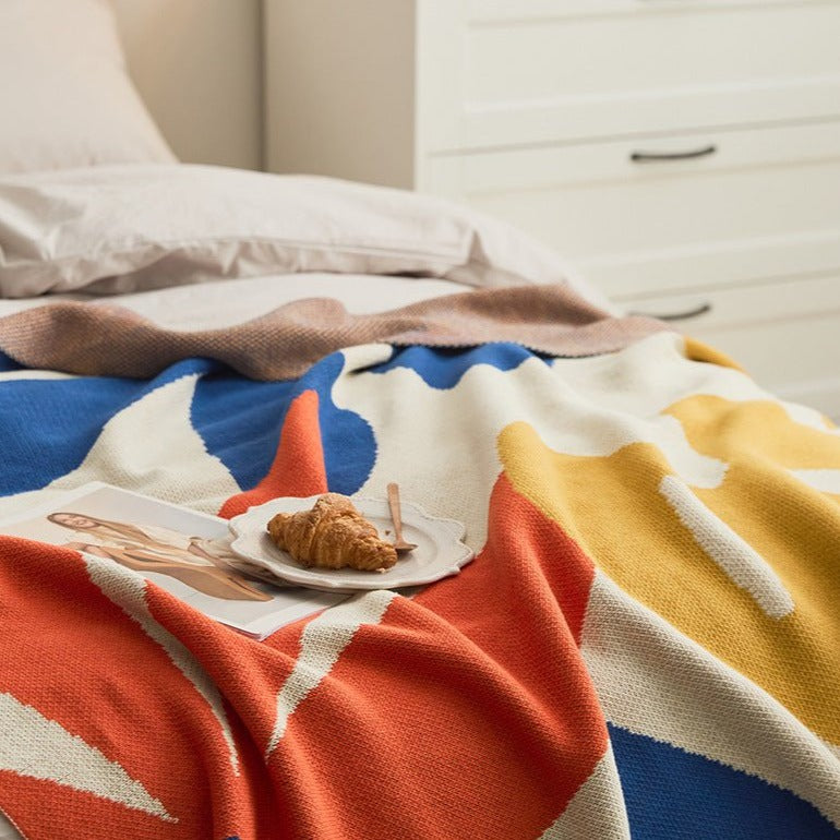 Apricot Leaves Blanket -Throw- Delicors