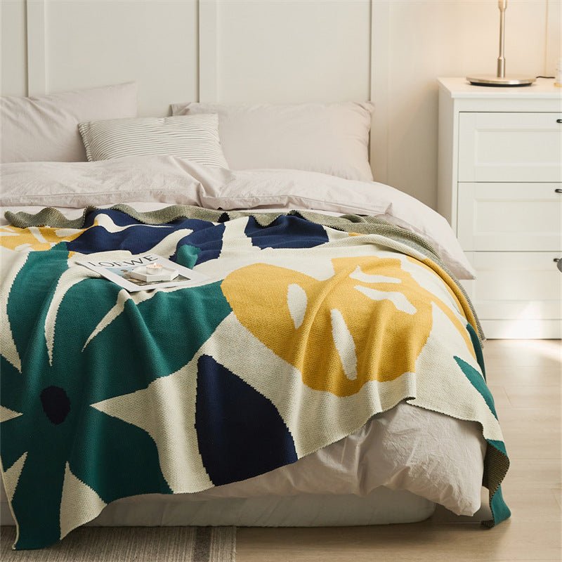 Apricot Leaves Blanket -Throw- Delicors