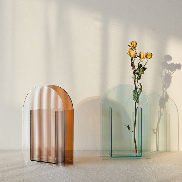 Arches Fluted Acrylic Vase Collection -- Delicors