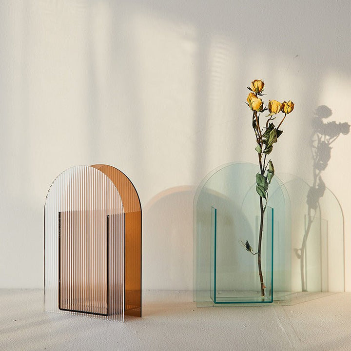 Arches Fluted Acrylic Vase Collection -- Delicors