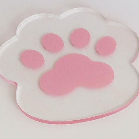 Bear Paw Prints Transparent Acrylic Coasters Collection -- Delicors