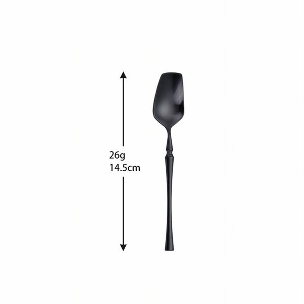 Black Roman Pillar 4-Person Stainless Steel Cutlery Set -Cutlery- Delicors