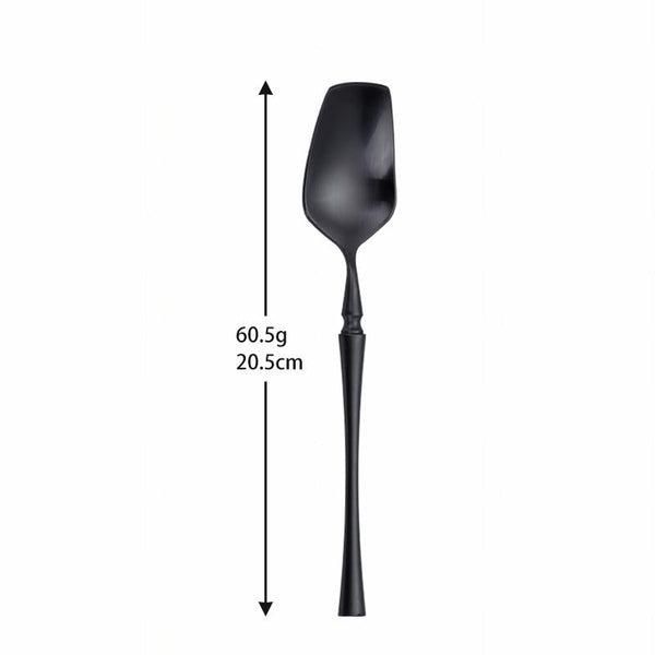 Black Roman Pillar 4-Person Stainless Steel Cutlery Set -Cutlery- Delicors