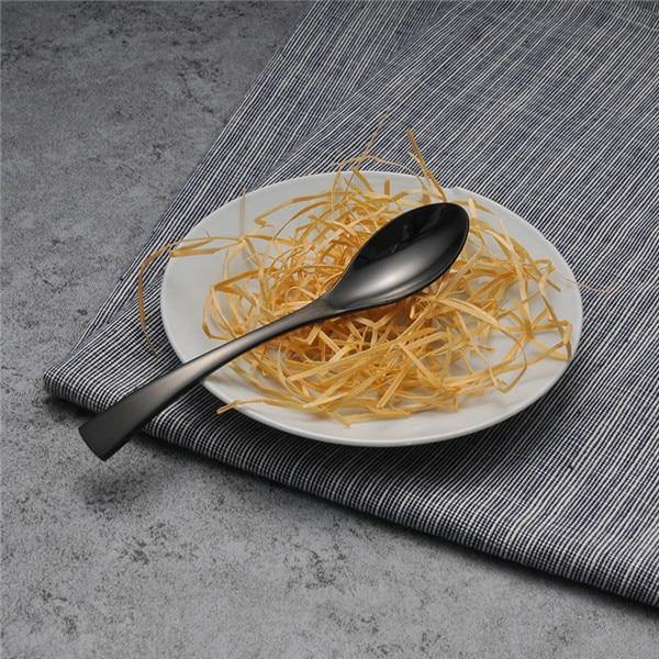 Black Stainless Steel Cutlery Set -- Delicors