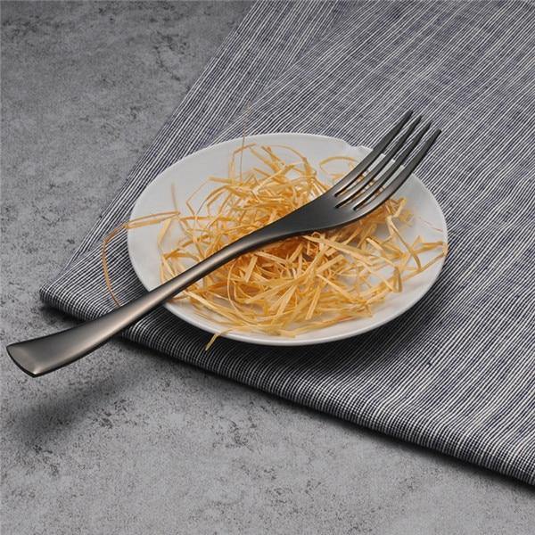 Black Stainless Steel Cutlery Set -- Delicors