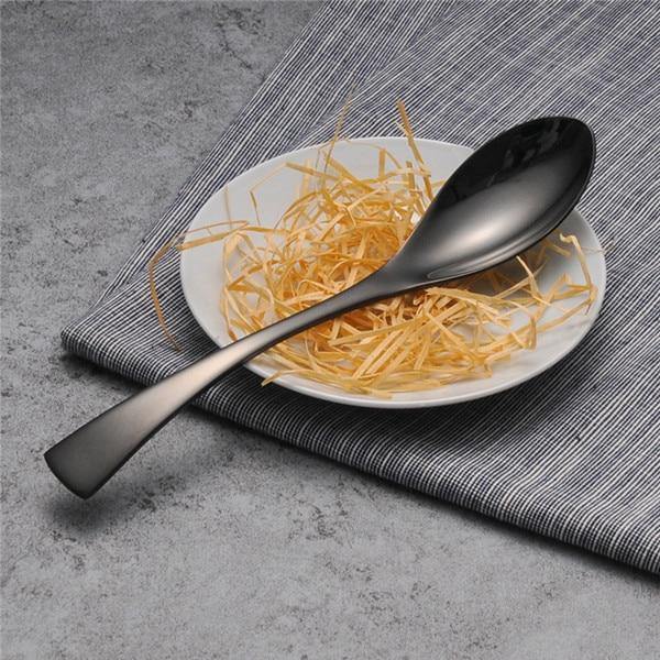 Black Stainless Steel Cutlery Set -- Delicors