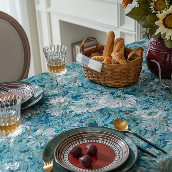 Blooming Flowers Tablecloth -Table Cloth- Delicors