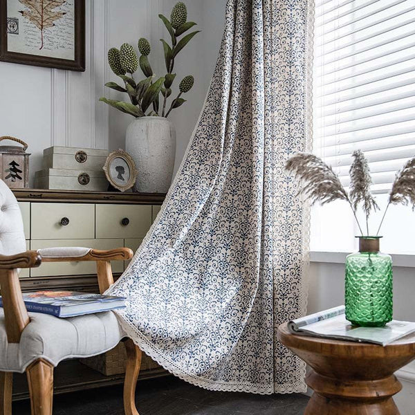 Blue China Curtain -Curtain- Delicors