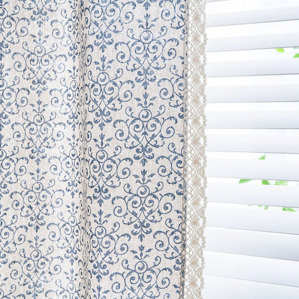 Blue China Curtain -Curtain- Delicors