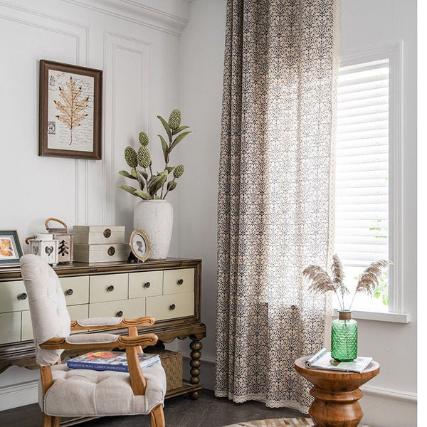 Blue China Curtain -Curtain- Delicors