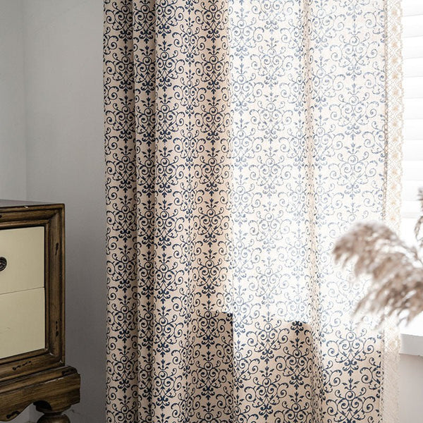 Blue China Curtain -Curtain- Delicors