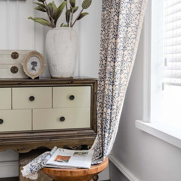 Blue China Curtain -Curtain- Delicors