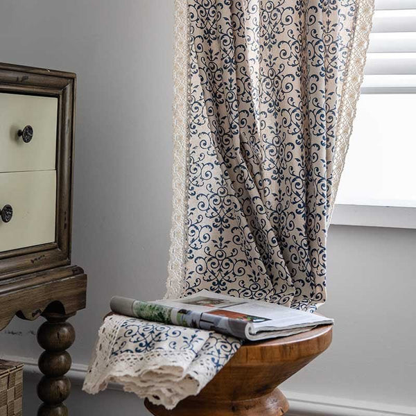Blue China Curtain -Curtain- Delicors