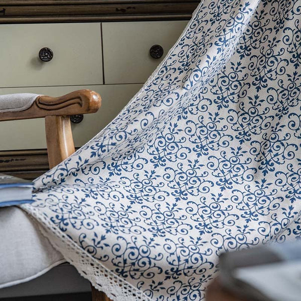 Blue China Curtain -Curtain- Delicors