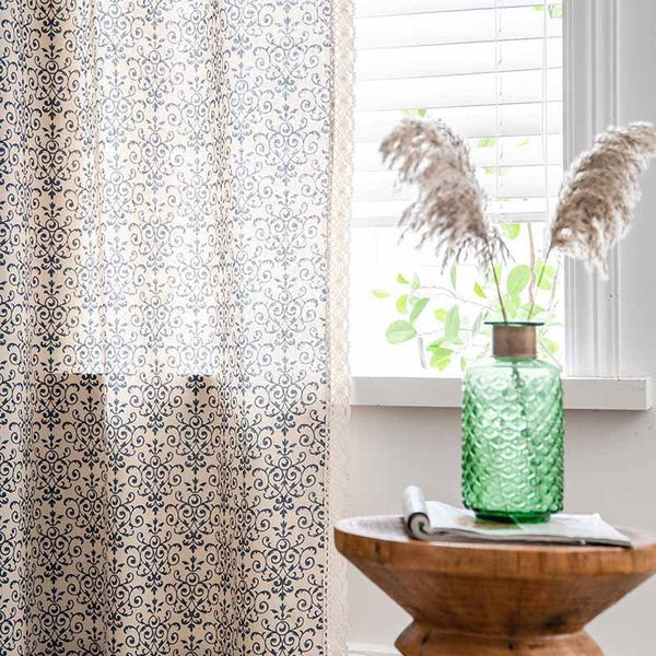 Blue China Curtain -Curtain- Delicors