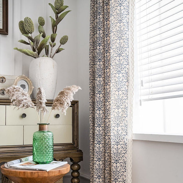 Blue China Curtain -Curtain- Delicors