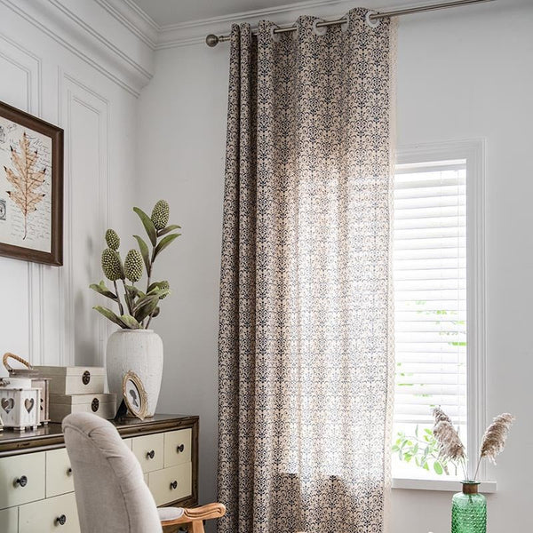 Blue China Curtain -Curtain- Delicors